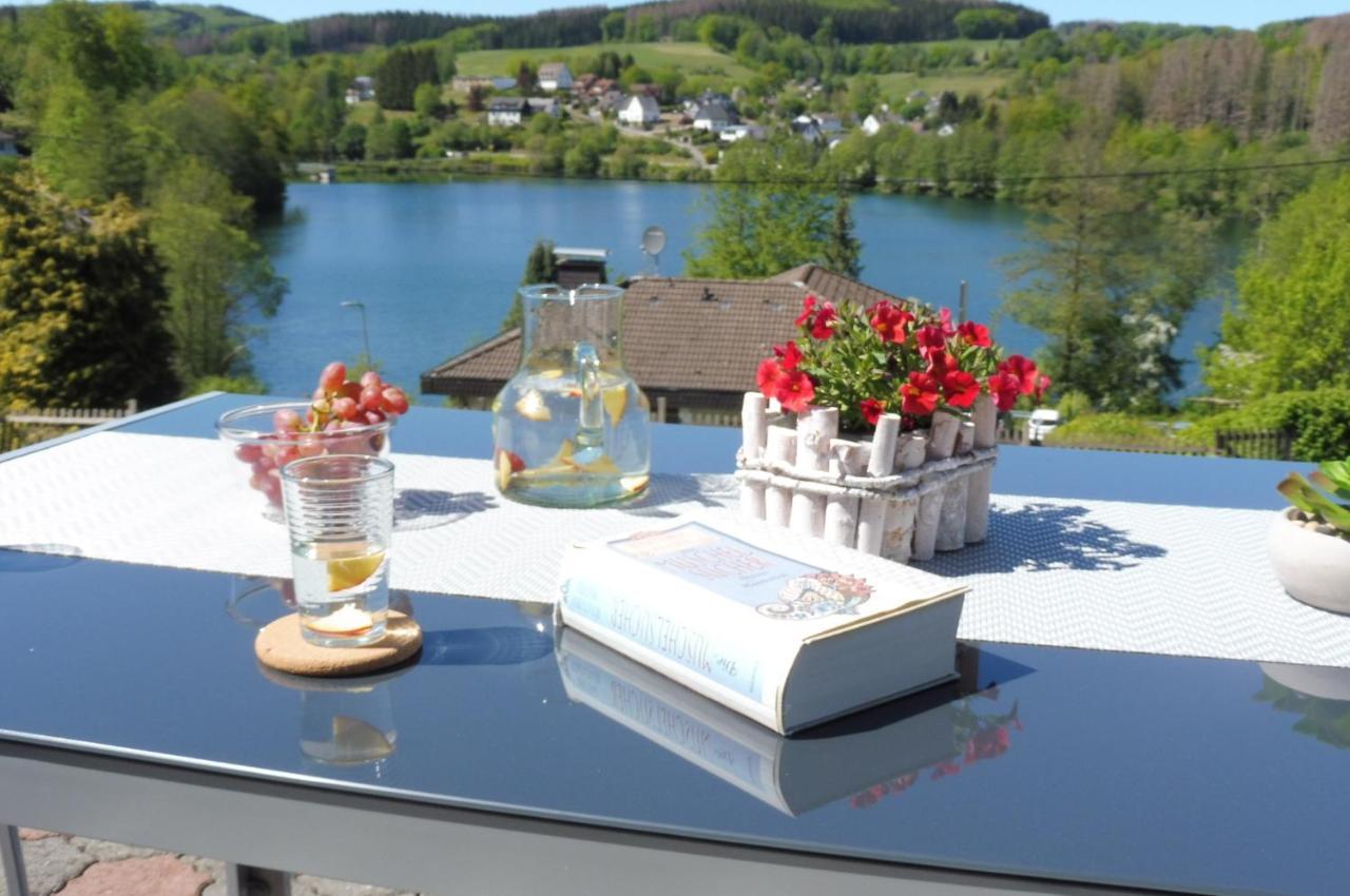 Exklusive Ferienwohnung 'Agger-Blick' Mit Grosser Seeblick-Terrasse & Sauna 굼머스바흐 외부 사진