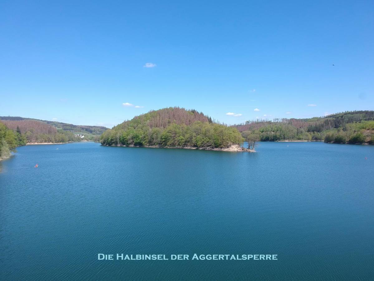 Exklusive Ferienwohnung 'Agger-Blick' Mit Grosser Seeblick-Terrasse & Sauna 굼머스바흐 외부 사진